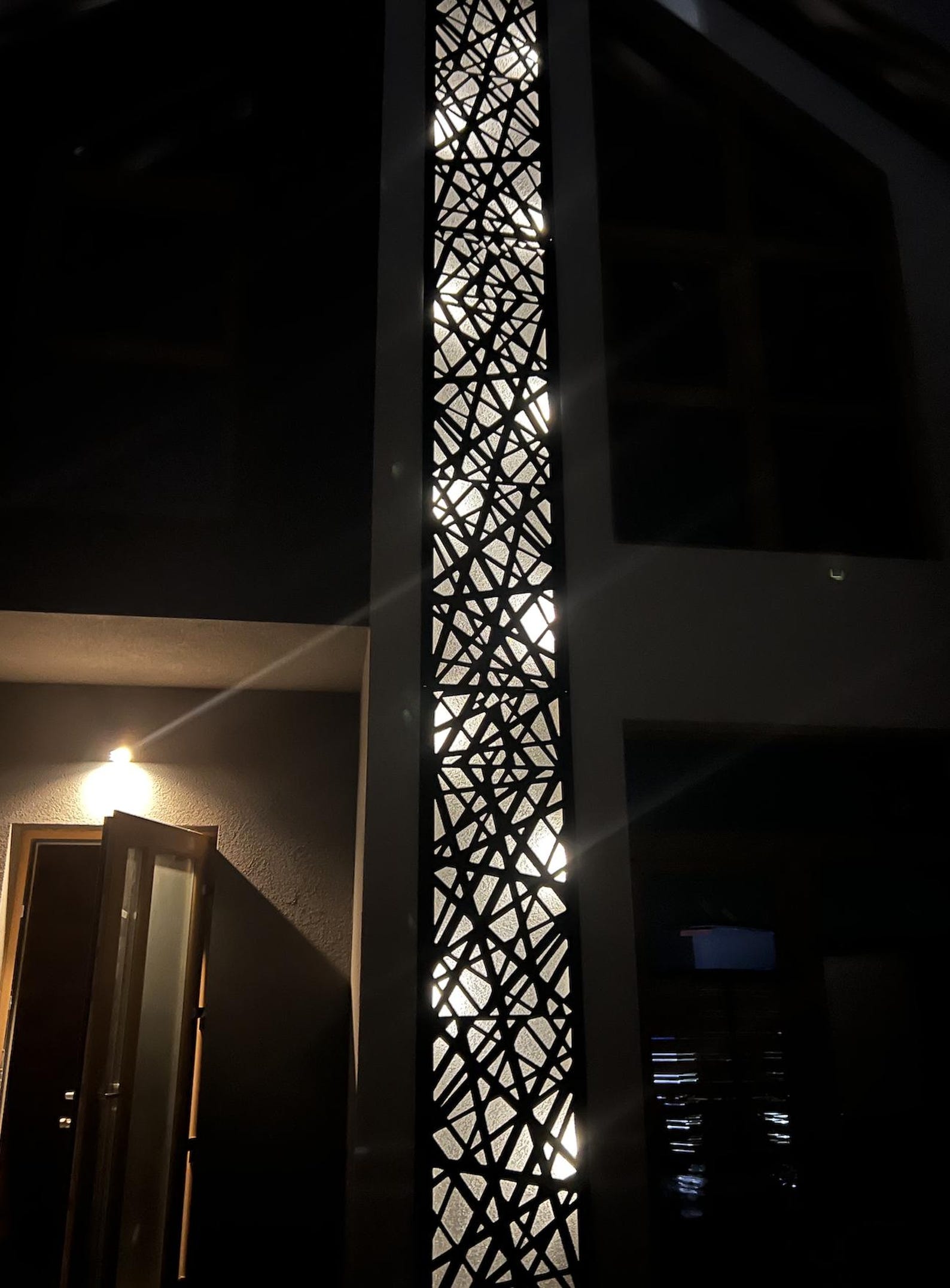 Meta Privacy Led Light Metal Privacy Screen With LED Backlight | Laser Cut Outdoor Wall Panel ...