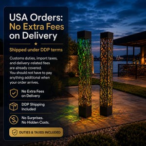 Modern Outdoor Garden Lamp - Decorative Metal Path Lighting - Patio & Deck Lighting image 3