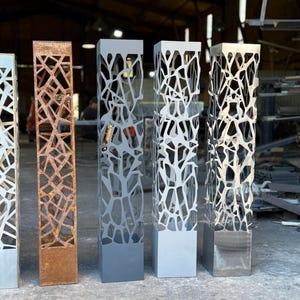 Modern Outdoor Garden Lamp - Decorative Metal Path Lighting - Patio & Deck Lighting image 2