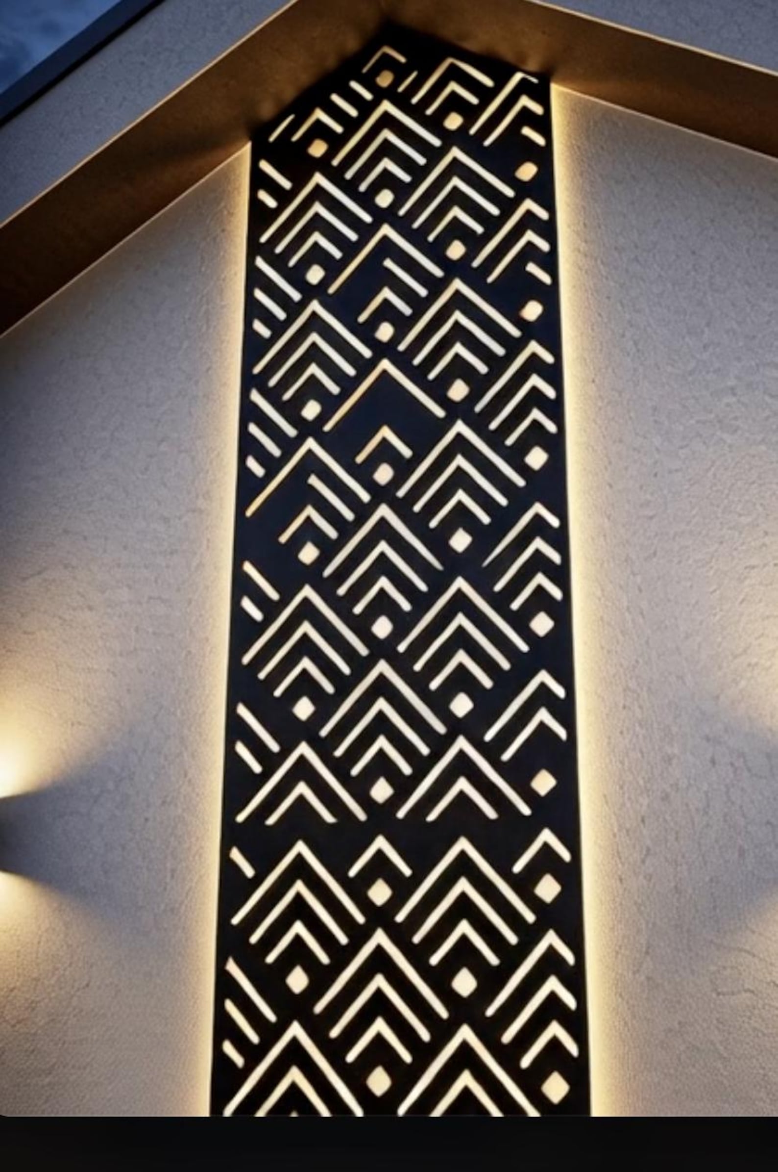 Meta Privacy Led Light Metal Privacy Screen With LED Backlight – Laser Cut Outdoor Wall Panel ...