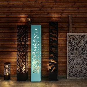 Outdoor Metal Art, Garden Column, Outdoor And Garden, Led Lights, Garden Sculpture, Floor Lamp, Home Decoration, Outdoor Decor, Yard Decor