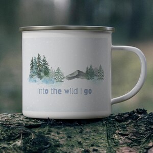 Enamel Camping Mug, Camping Coffee Mug, Outdoor Coffee Mug, Accessories Camping, Adventure Mug, Hiking Mug