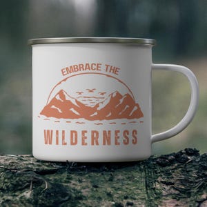 Enamel Camping Mug, Camping Coffee Mug, Outdoor Coffee Mug, Accessories Camping, Adventure Mug, Hiking Mug
