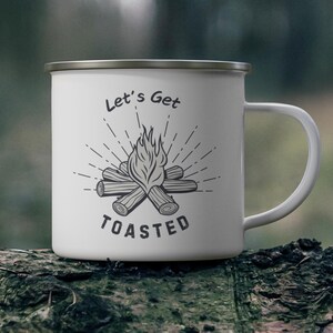 Enamel Camping Mug, Camping Coffee Mug, Outdoor Coffee Mug, Accessories Camping, Adventure Mug, Hiking Mug