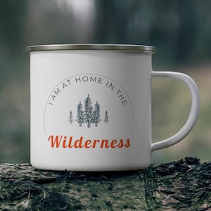 Enamel Camping Mug, Camping Coffee Mug, Outdoor Coffee Mug, Accessories Camping, Adventure Mug, Hiking Mug