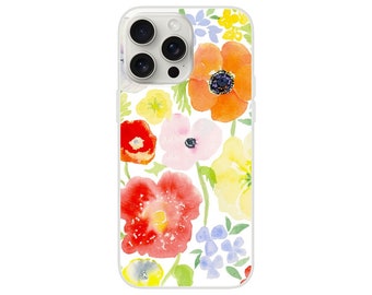 iPhone Flexi Case Watercolor Floral Design