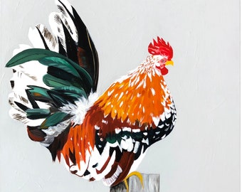 Rooster l Acrylic Painting l Fine Art Print