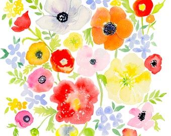 Poppies l Fine Art l Watercolor Print