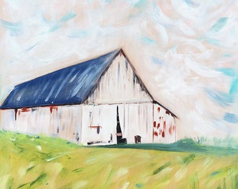 Blue Roofed Barn