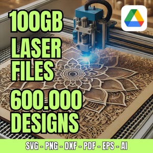 600,000+ Laser Cut Design Bundle Files 3D & 2D, Engraving Patterns, Fiber, CO2, CNC, Waterjet, Wood, Metal Cutting Pack, Svg Dxf Eps Png Cdr