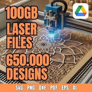 Mega PAKIET CIĘCIA LASEROWEGO i wzory grawerowania dla laserów diodowych, laserów CO2, laserów światłowodowych, pakiet plików do grawerowania laserowego 3D, pakiet laserowy, Lightburn