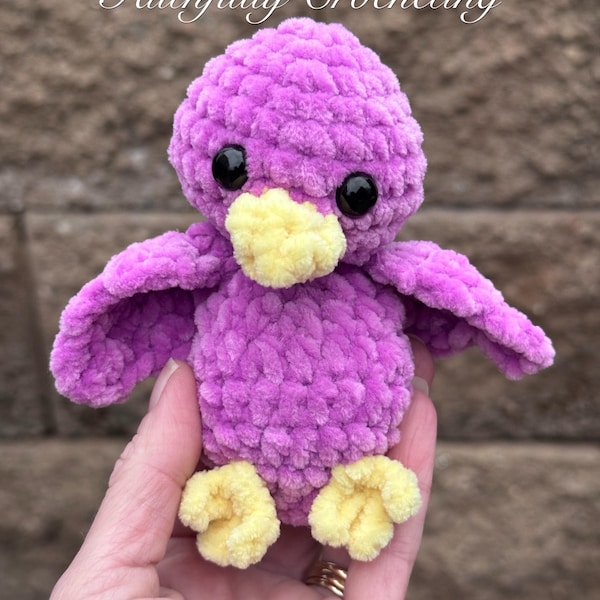 Amigurumi bird, baby bird, purple baby bird, plushie, amigurumi baby bird, ready to ship, purple bird plushie,  plushie