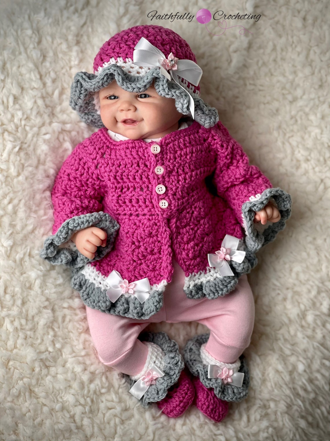 Newborn girl sweater sweater set baby shower gift coming Etsy