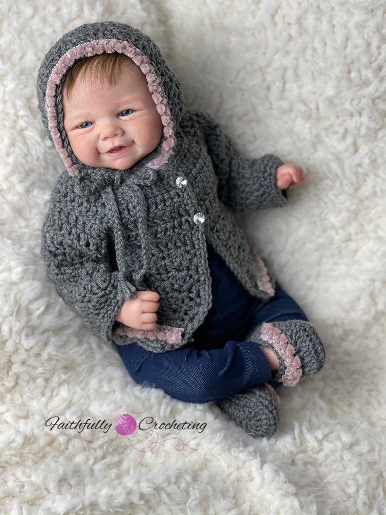 Newborn Girl Sweater Set Long Sleeve Sweater With Matching Etsy