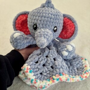 Plush elephant lovey, baby elephant security blanket, ready to ship,  baby blanket, elephant nursery, baby shower gift, coming home gift