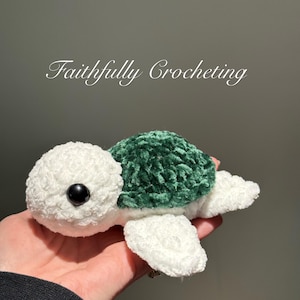 Crocheted turtle, turtle plushie, soft baby turtle, amigurumi turtle, ready to ship