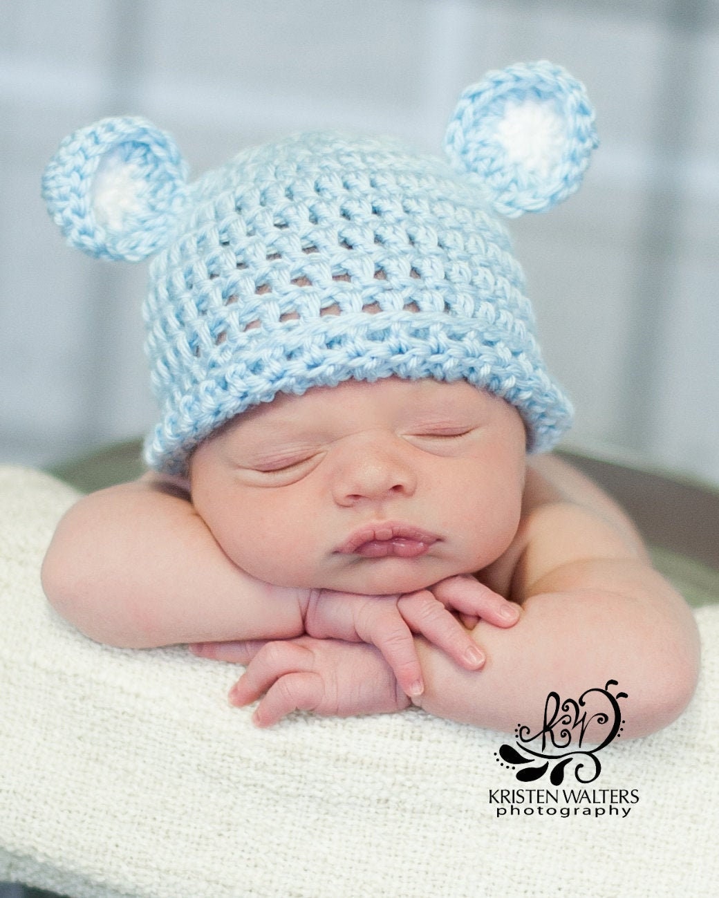 Newborn Baby Blue Teddy Bear Hat, Newborn Boy Bear Bear Hat ...