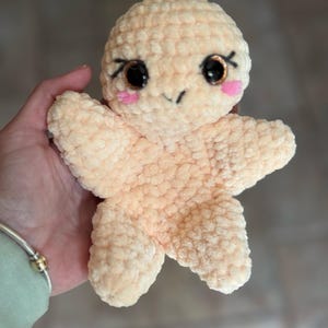 Peach starfish, crocheted starfish, ready to ship, gift idea, amigurumi starfish, peach star plushie