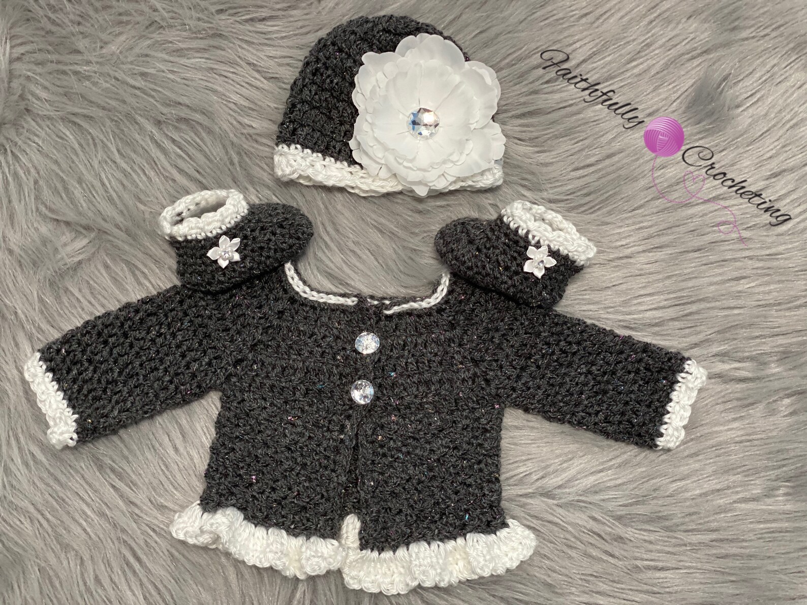 Newborn girl sweater set gray newborn cardigan set coming Etsy