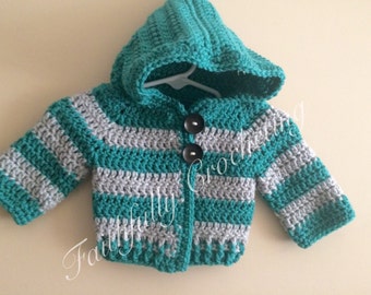 Newborn hoodie with matching beanie... Ready to ship... Newborn boy sweater.. Newborn coat