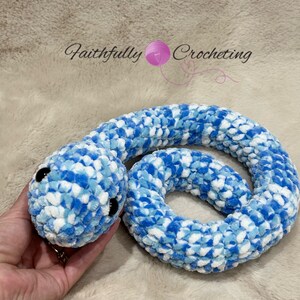 Plush Snake, Snake Plushie, Ready to Ship, Room Decor, Crochet Snake ...