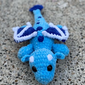Baby dragon, plush dragon, stuffed animal, ready to ship plushie, blue dragon, Christmas gift, dragon plushie