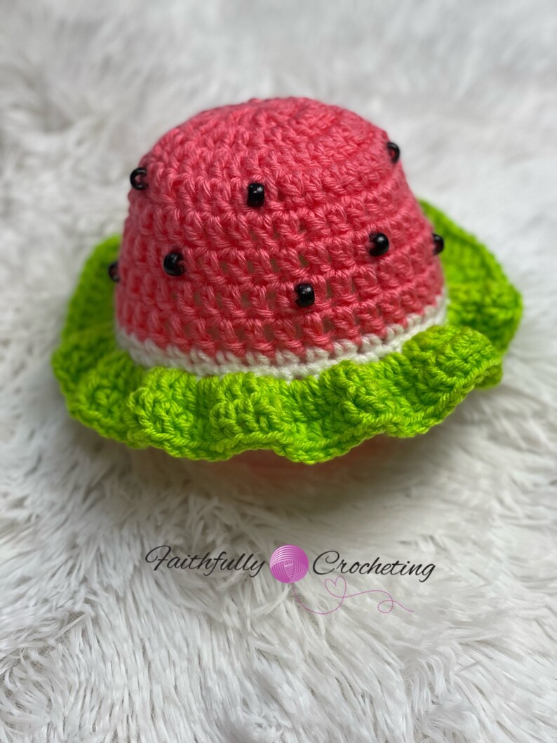 Newborn Watermelon Hat Pink Watermelon Beanie Photo Prop Etsy