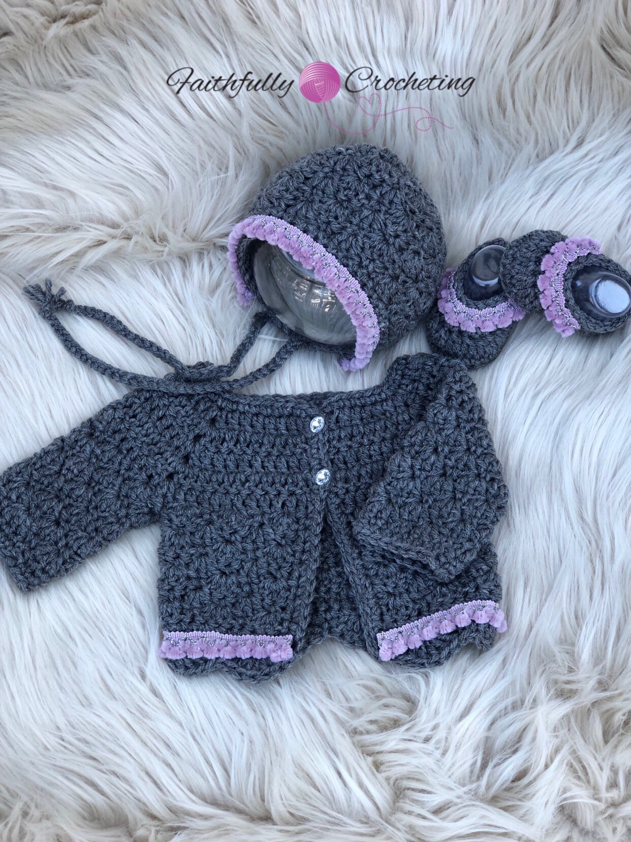 Newborn girl sweater set long sleeve sweater with matching Etsy