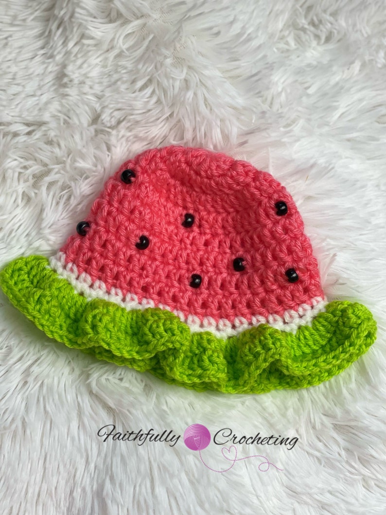Newborn Watermelon Hat Pink Watermelon Beanie Photo Prop Etsy