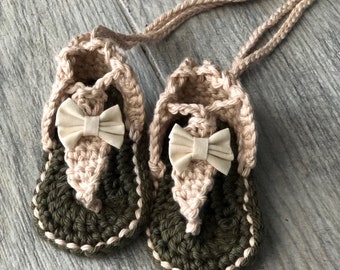 Gladiator sandals, 0/6 months, baby sandals, cotton shoes, ready to ship, baby shower gift, summer baby sandals