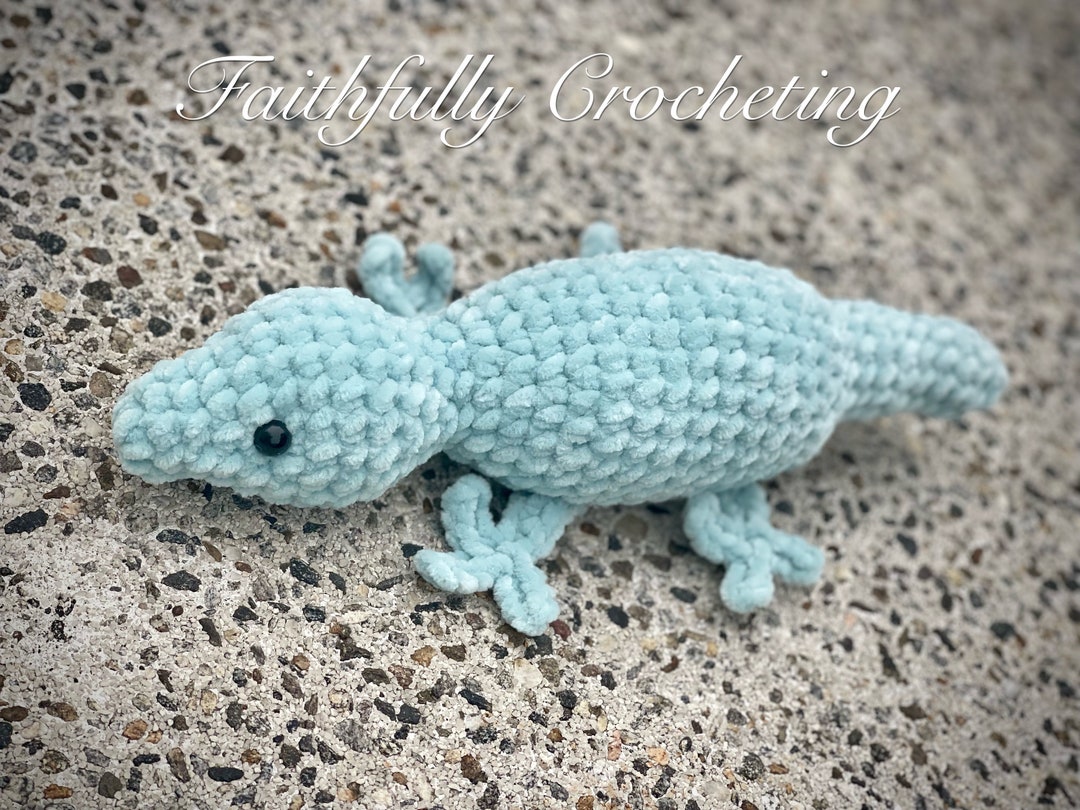 Crocheted Lizard Plush Lizard Ready to Ship Stuffed Animal Etsy