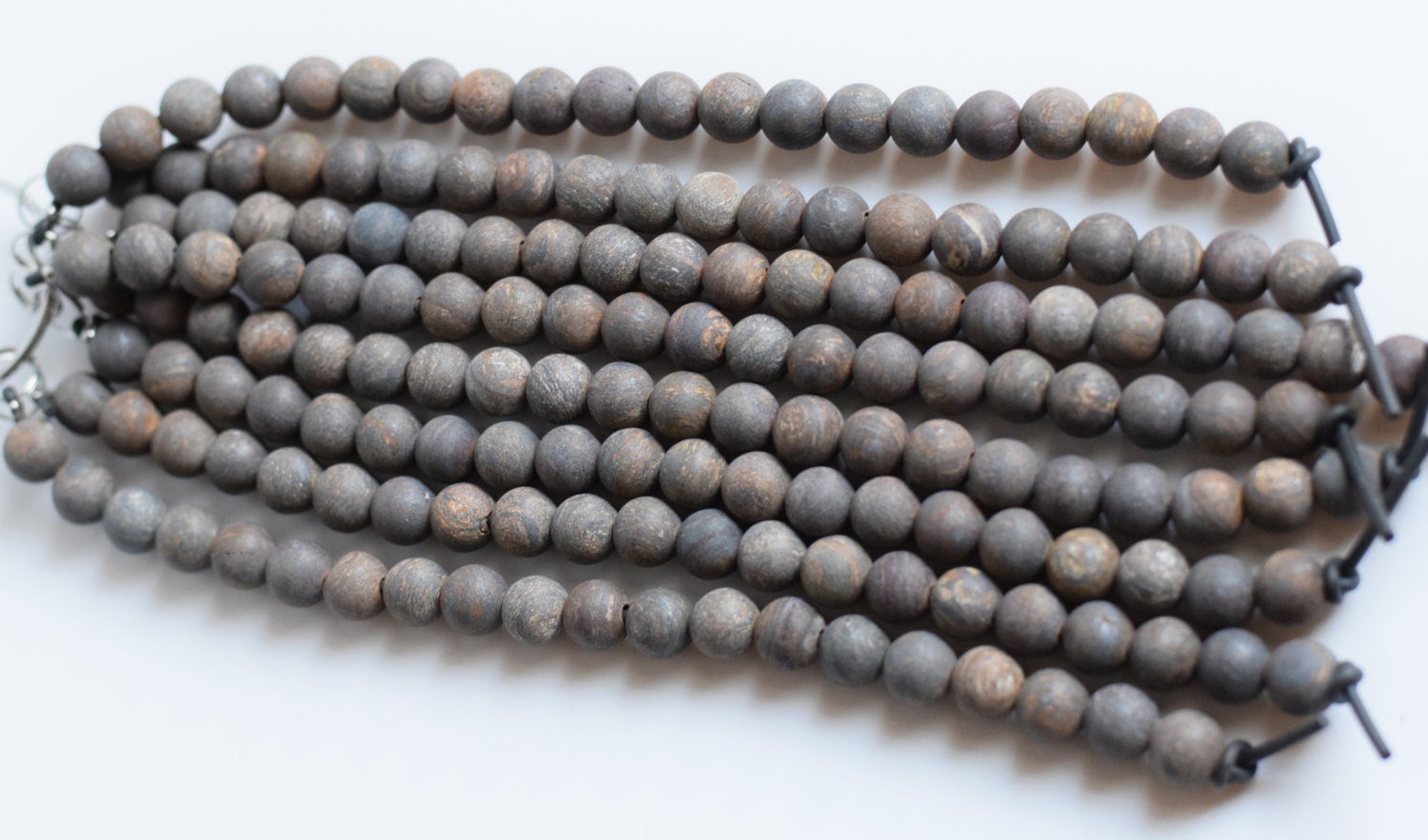 Matte Bronzite Large Hole 10mm Round Gemstone Bead Strand, 10mm large