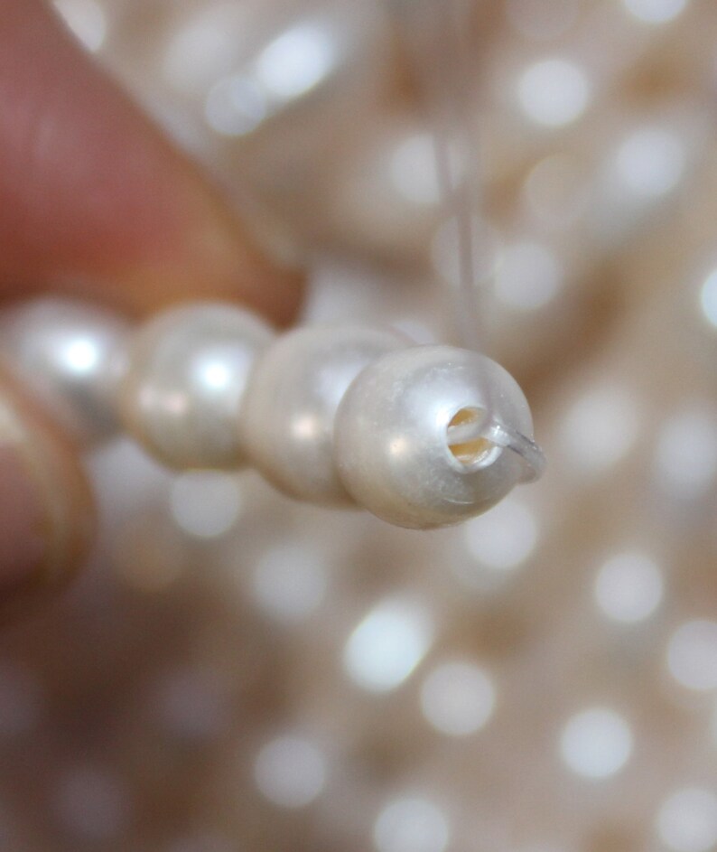 big hole pearl Large Hole 10mm-11mm Potato Pearls with 2mm hole 2mm hole pearl large holed pearls pearls for leather leather and pearls
