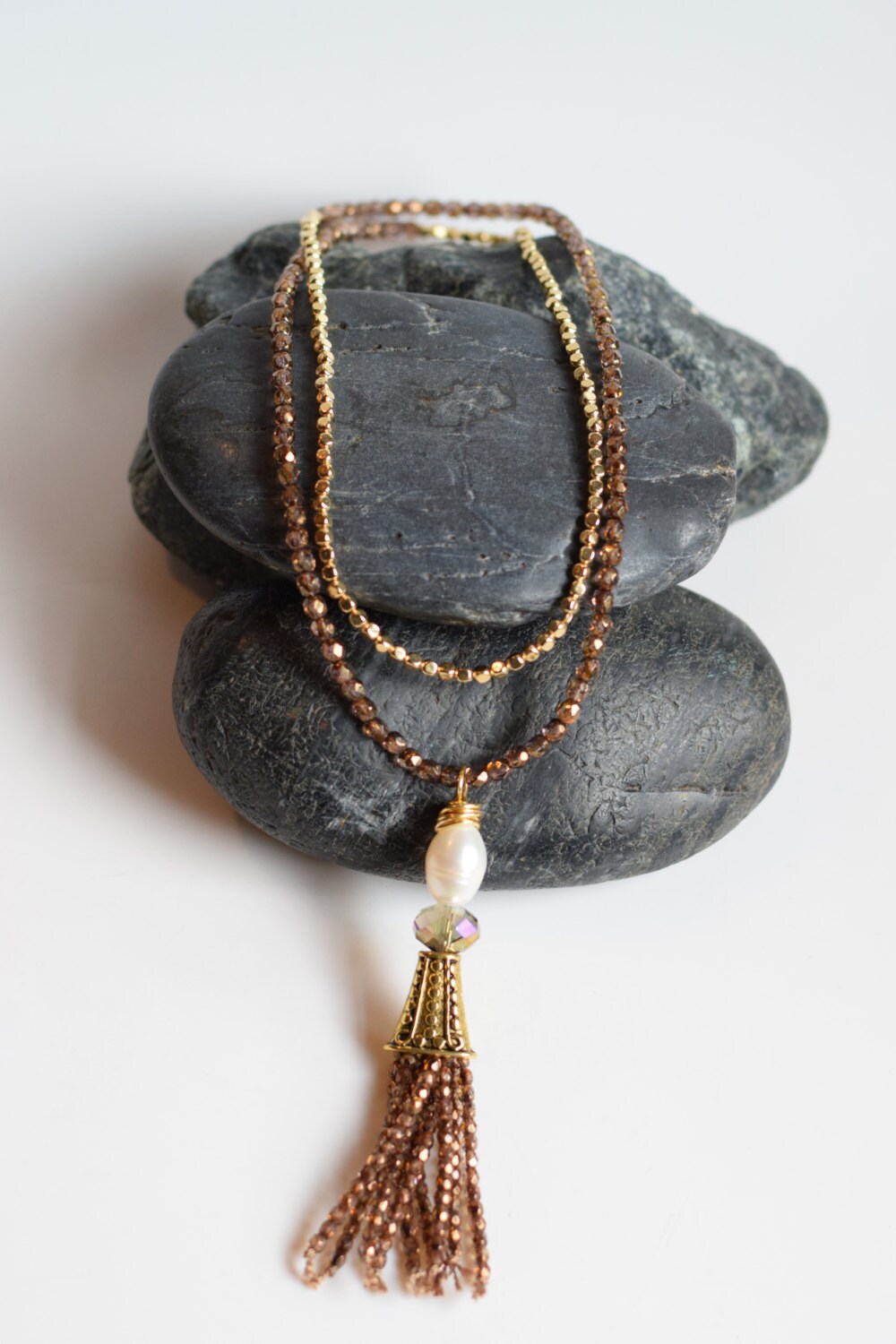 Sparkly Tassel Necklace Tutorial, How to make silk tassel necklace