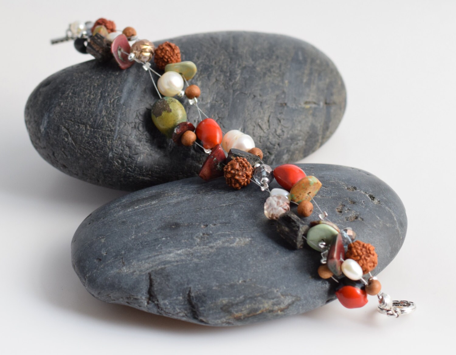 Paris Flea Market Bracelet Tutorial, seed bead stringing, boho jewelry