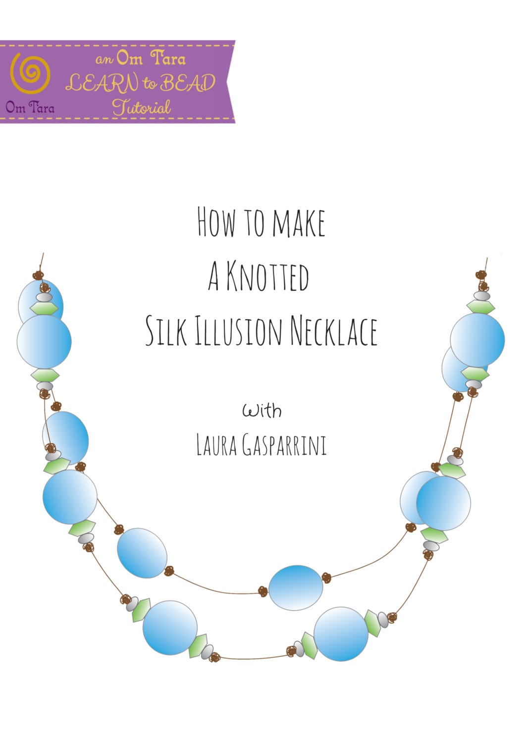 Silk Illusion Necklace Tutorial, Pearl Knotting tutorial, learn pearl knotting, knotted pearls