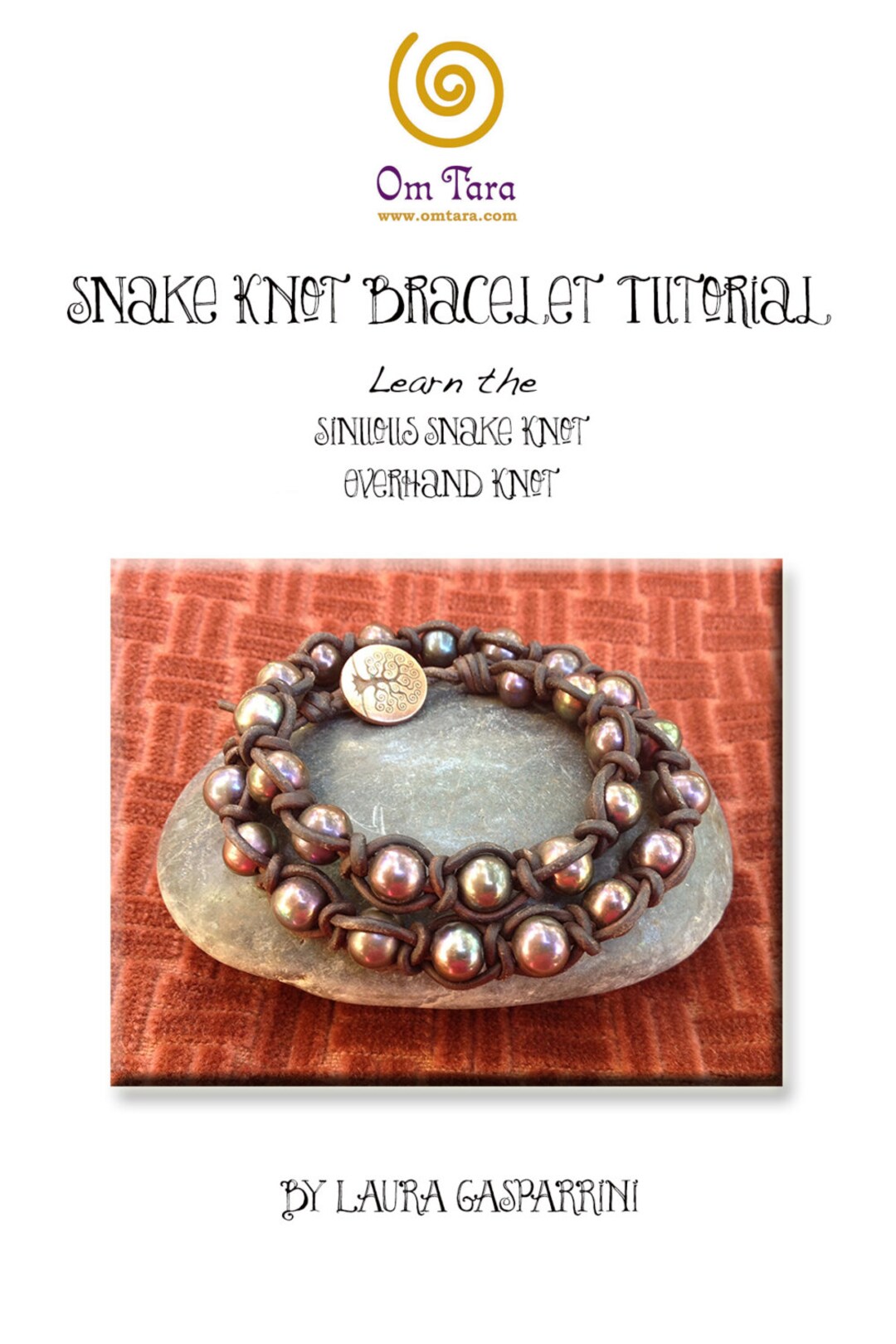 Snake Knot Wrap Bracelet Tutorial How to Make Snake Knot Leather and Pearl Bracelet Make Macrame Leather Jewelry Leather Jewelry Tutorial Etsy UK