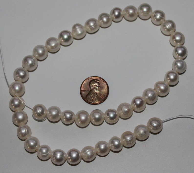 big hole pearl Large Hole 10mm-11mm Potato Pearls with 2mm hole 2mm hole pearl large holed pearls pearls for leather leather and pearls