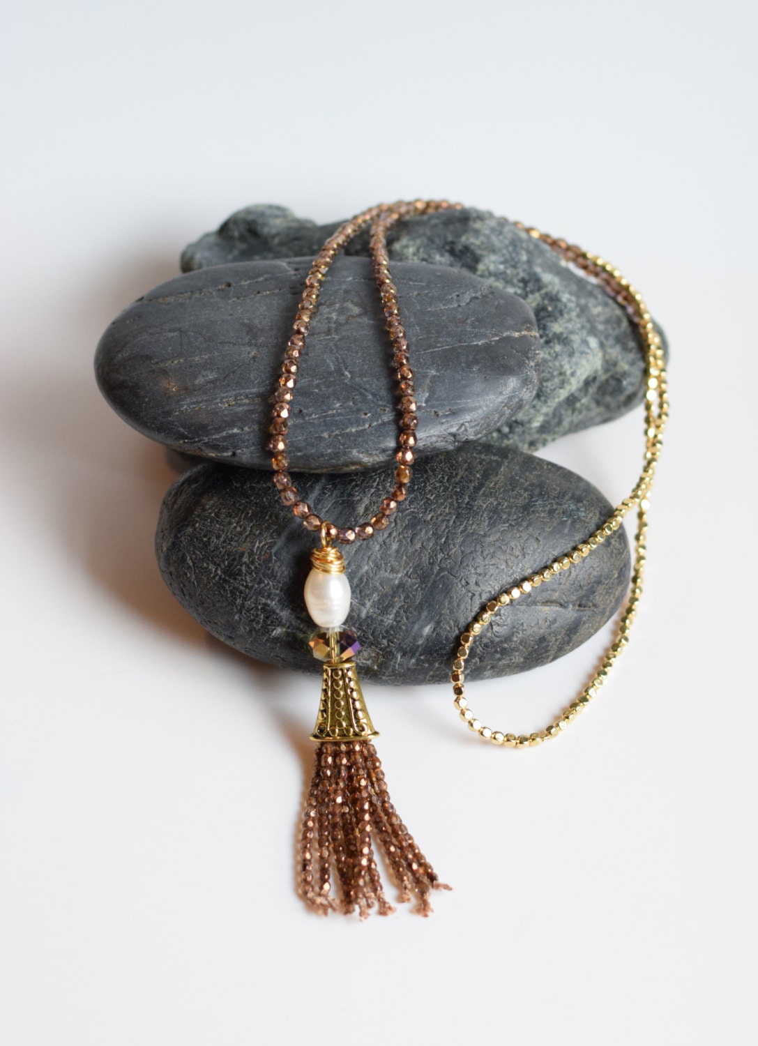 Sparkly Tassel Necklace Tutorial, How to make silk tassel necklace