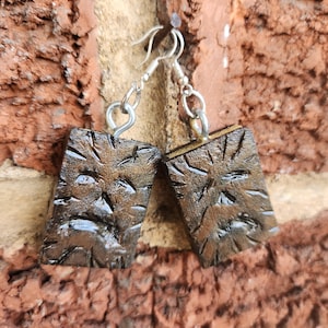 Necronomicon earrings. Evil Dead inspired. Hand Carved