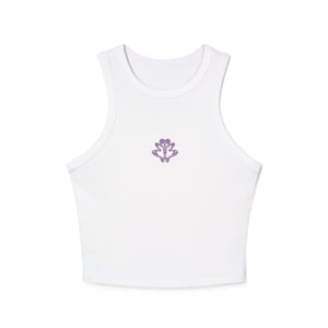 Chic Butterfly Tattoo Flash Design - Women&#39;s Micro Rib Racer Tank Top, Summer Fashion, Casual Wear Feminine Style