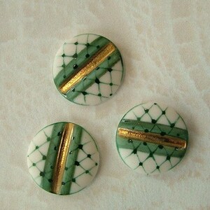 Green Cross Hatch set of 3