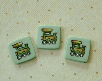 Train Button Set of 3 | Etsy