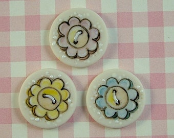Flower Button - Button set of 3