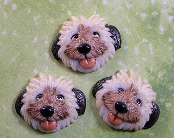 Scruffy Dog Button set of 3