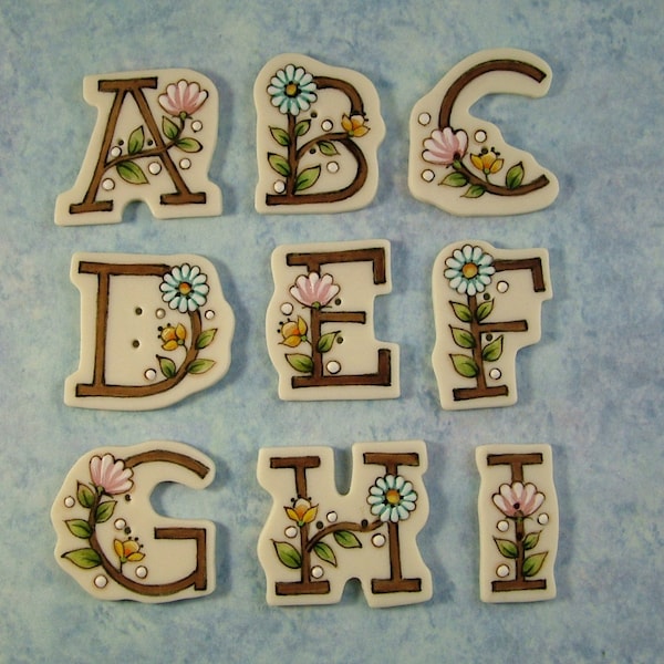 Alphabet Initial Buttons  3.50 per button