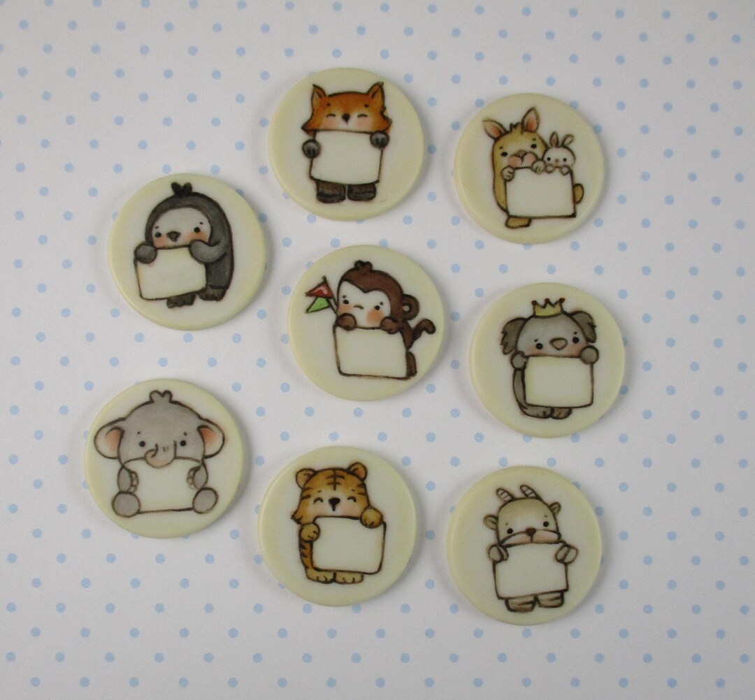 Lil' Posts Round Button Set of 4 - Etsy