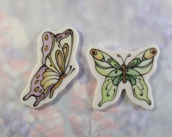 Butterfly Embellishment Button set of 2
