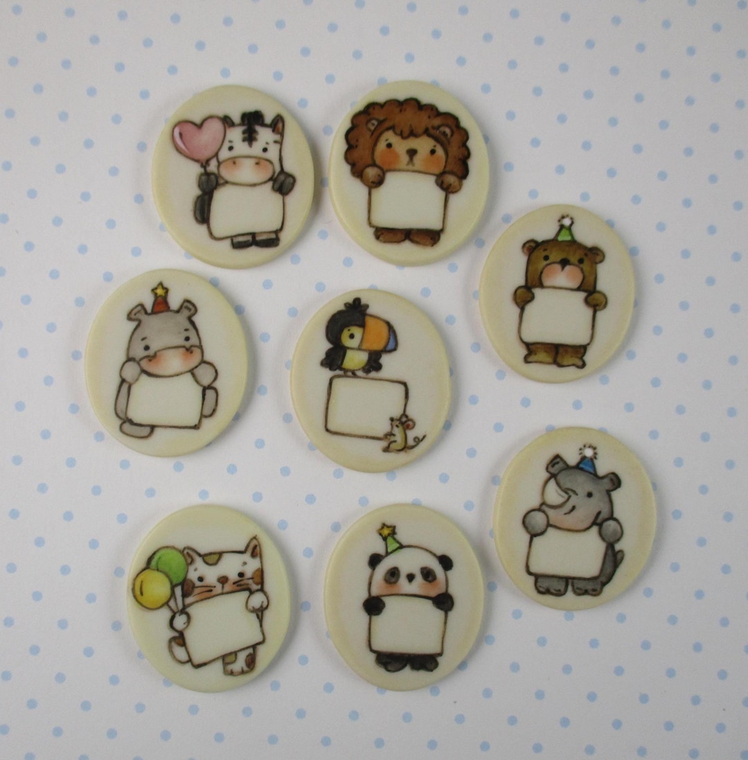 Lil' Posts Oval Button Set of 4 - Etsy