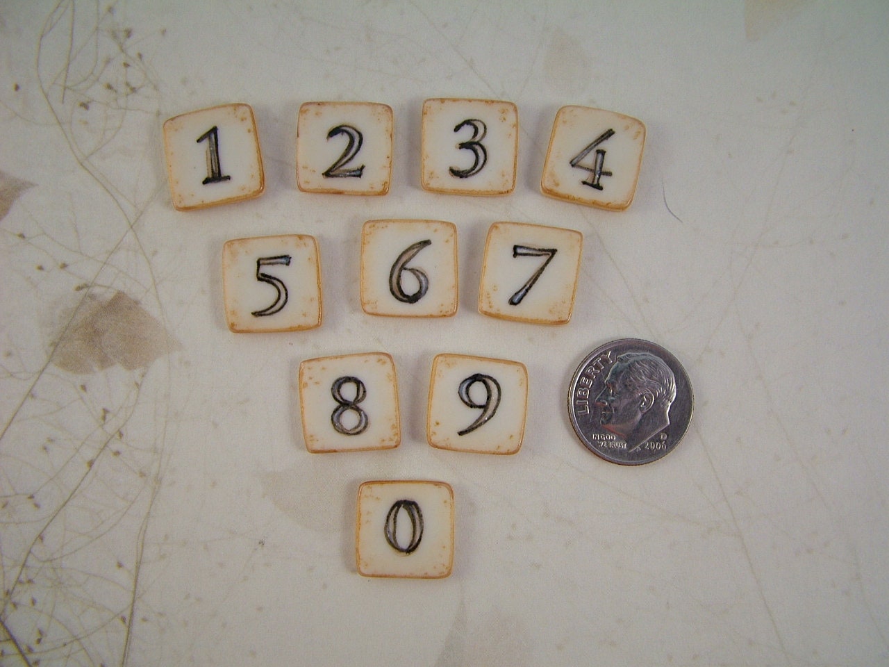 Single Digit Number Buttons - Etsy